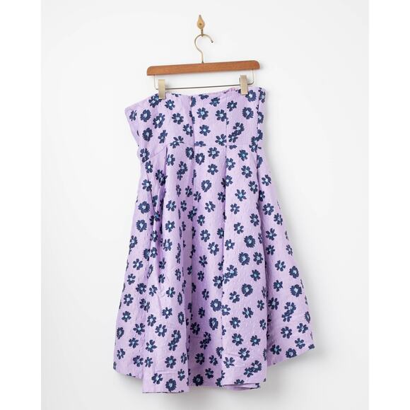 Shoshanna Novara Purple printed crepe Dress Size 12 - Picture 6 of 10